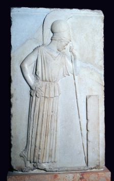 Greek relief of Mourning Athena 5th century BC