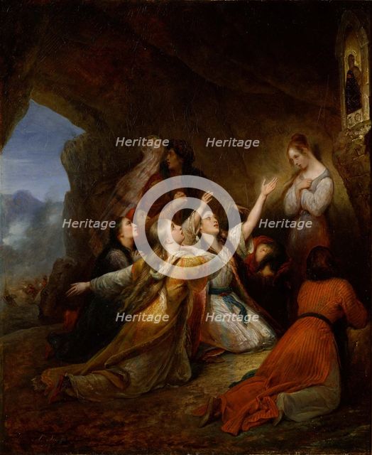 Greek Women Imploring at the Virgin of Assistance, 1826. Artist: Scheffer, Ary (1795-1858)