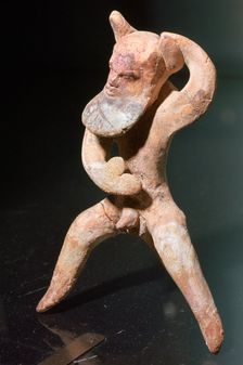 Greek terracotta of a satyr
