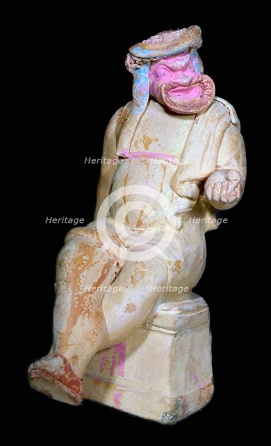 Greek terracota vessel of an actor. Artist: Unknown