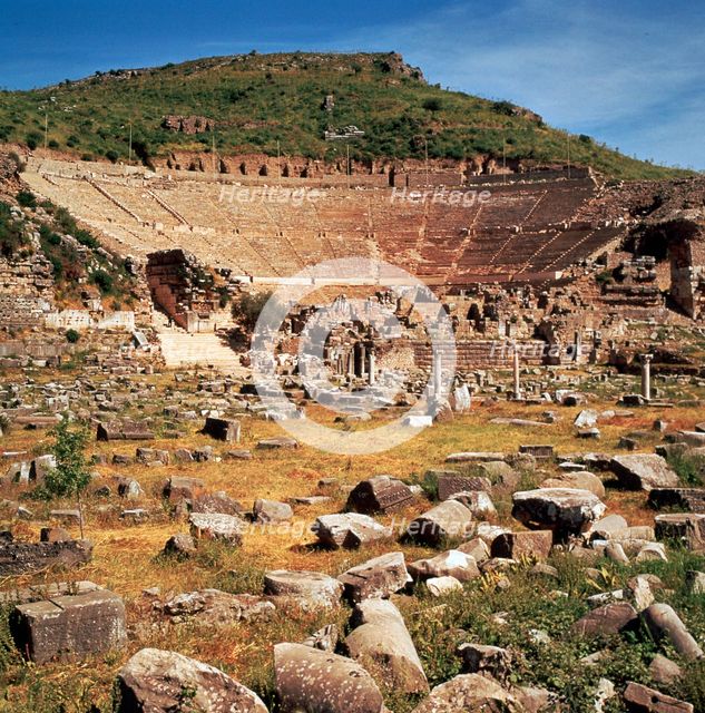 Greek theatre at Ephesus, 1st century BC. Artist: Unknown