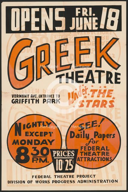 Greek Theatre, Los Angeles, [193-]. Creator: Unknown.