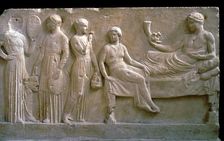 Greek votive relief of actors