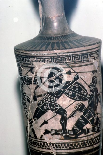 Greek Vase Painting, Hoplite Fighta Scythian, c6th century BC.