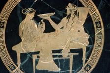 Greek Vase Painting, Persephone and Hades Banqueting in the Underwold, c430 BC. Artist: Codrus Painter