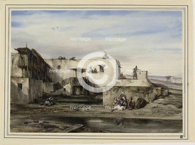Greek Village, 1828/30. Creator: Alexandre Gabriel Descamps.