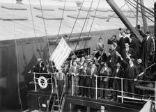 Greeks boarding MADONNA, 1912. Creator: Bain News Service