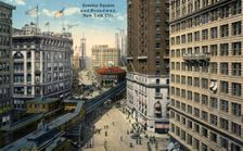 Greeley Square and Broadway, New York City, New York, USA, 1916