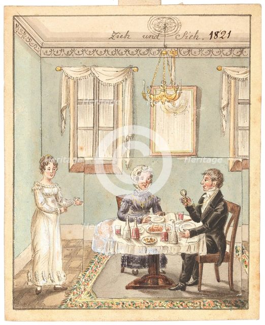 Greeting card, 1821. Creator: Anonymous.