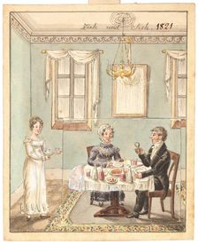 Greeting card, 1821. Creator: Anonymous