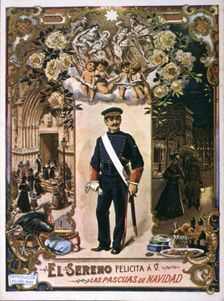Greeting Card to receive the Christmas bonus, from the night wachtman, 1970
