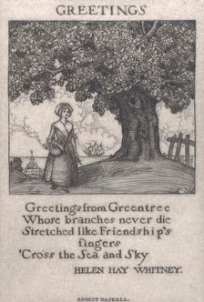 Greeting Card - Helen Hay Whitney, c1900-1925. Creator: Ernest Haskell