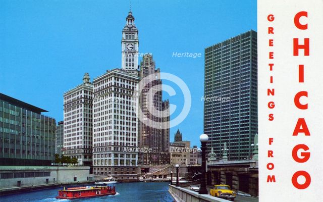'Greetings from Chicago', postcard, 1965. Artist: Unknown