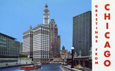 Greetings from Chicago postcard, 1965
