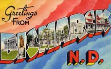 Greetings from Bismarck, North Dakota postcard, 20th century