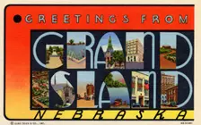 Greetings from Grand Island, Nebraska postcard, 1940