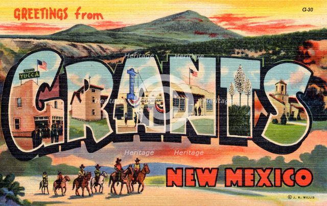 Greetings from Grants, New Mexico, USA, 1942. Artist: Unknown