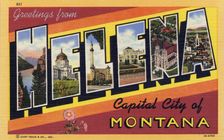 Greetings from Helena, Capital City of Montana postcard, 1941