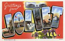 Greetings from Joliet, Illinois postcard, 1940