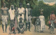 Greetings from Jamaica. Coolies early 20th century. Creator: Unknown