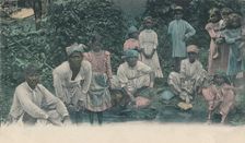 Greetings from Jamaica. Coolies washing 1905. Creator: Unknown