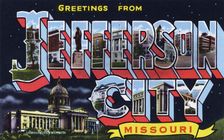Greetings from Jefferson City, Missouri postcard, 1944