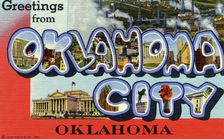 Greetings from Oklahoma City, Oklahoma postcard, 1944