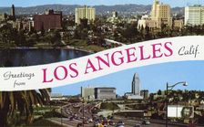 Greetings from Los Angeles, California postcard, 1953