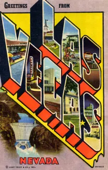 Greetings From Las Vegas, Nevada postcard, 1946