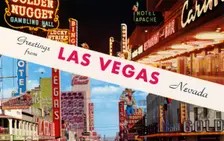 Greetings from Las Vegas, Nevada postcard, 1956