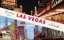 Greetings from Las Vegas, Nevada postcard, 1956