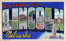 Greetings from Lincoln, Nebraska postcard, 1937