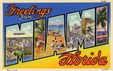 Greetings from Miami, Florida postcard, 1934