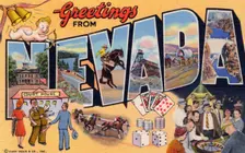 Greetings from Nevada postcard, 1941