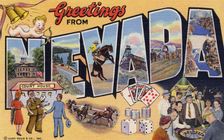Greetings from Nevada postcard, 1941