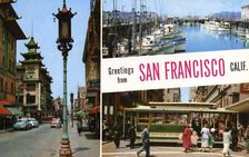 Greetings from San Francisco, California USA, postcard, 1957