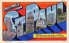 Greetings from St Paul, Minnesota postcard, 1937