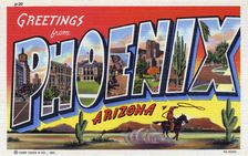 Greetings from Phoenix, Arizona postcard, 1939