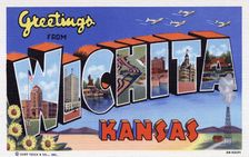 Greetings from Wichita, Kansas postcard, 1940