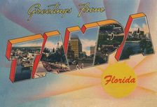 Greetings from Tampa, Florida c1940s