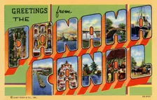 Greetings from the Panama Canal postcard, 1940
