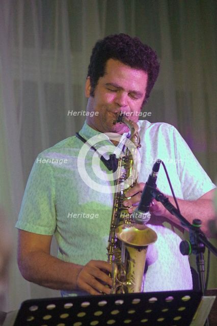 Greg Ward, Linda May Han Oh Quartet, Watermill Jazz Club, Dorking, Surrey, 26 Oct 2021. Creator: Brian O'Connor.