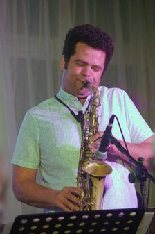 Greg Ward, Linda May Han Oh Quartet, Watermill Jazz Club, Dorking, Surrey, 26 Oct 2021. Creator: Brian O'Connor