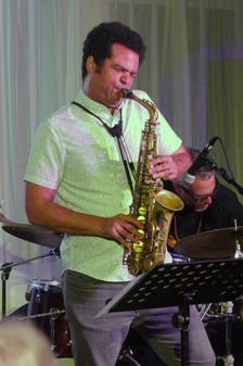 Greg Ward, Linda May Han Oh Quartet, Watermill Jazz Club, Dorking, Surrey, 26 Oct 2021. Creator: Brian O'Connor
