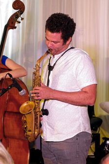 Greg Ward, Linda May Han Oh Quartet, Watermill Jazz Club, Dorking, Surrey, 26 Oct. 2021. Creator: Brian O'Connor