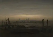 Greifswald in Moonlight, 1817. Creator: Caspar David Friedrich