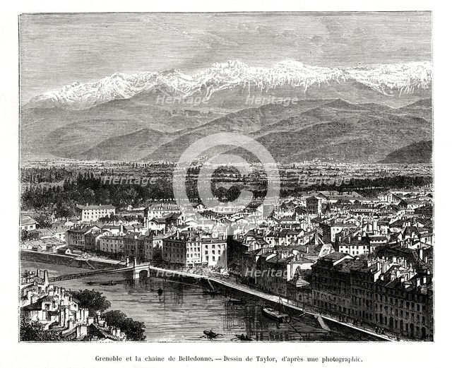 Grenoble from the Belledonne range, France, 1886. Artist: Unknown