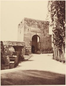 Grenade, Alhambra, Porte d'Entree de la Forteresse, 1860. Creator: Louis de Clercq