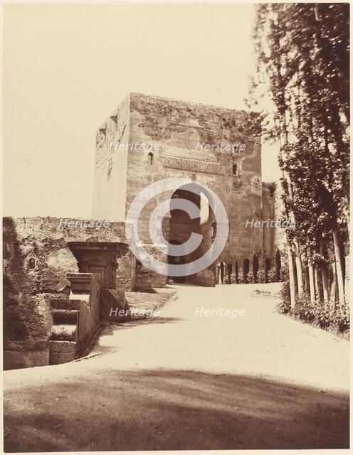 Grenade, Alhambra, Porte d'Entree de la Forteresse, 1860. Creator: Louis de Clercq.