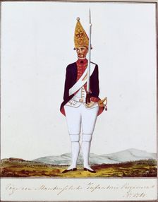 Grenadier of the Regiment Zöge von Manteuffel, 1762. Artist: Anonymous